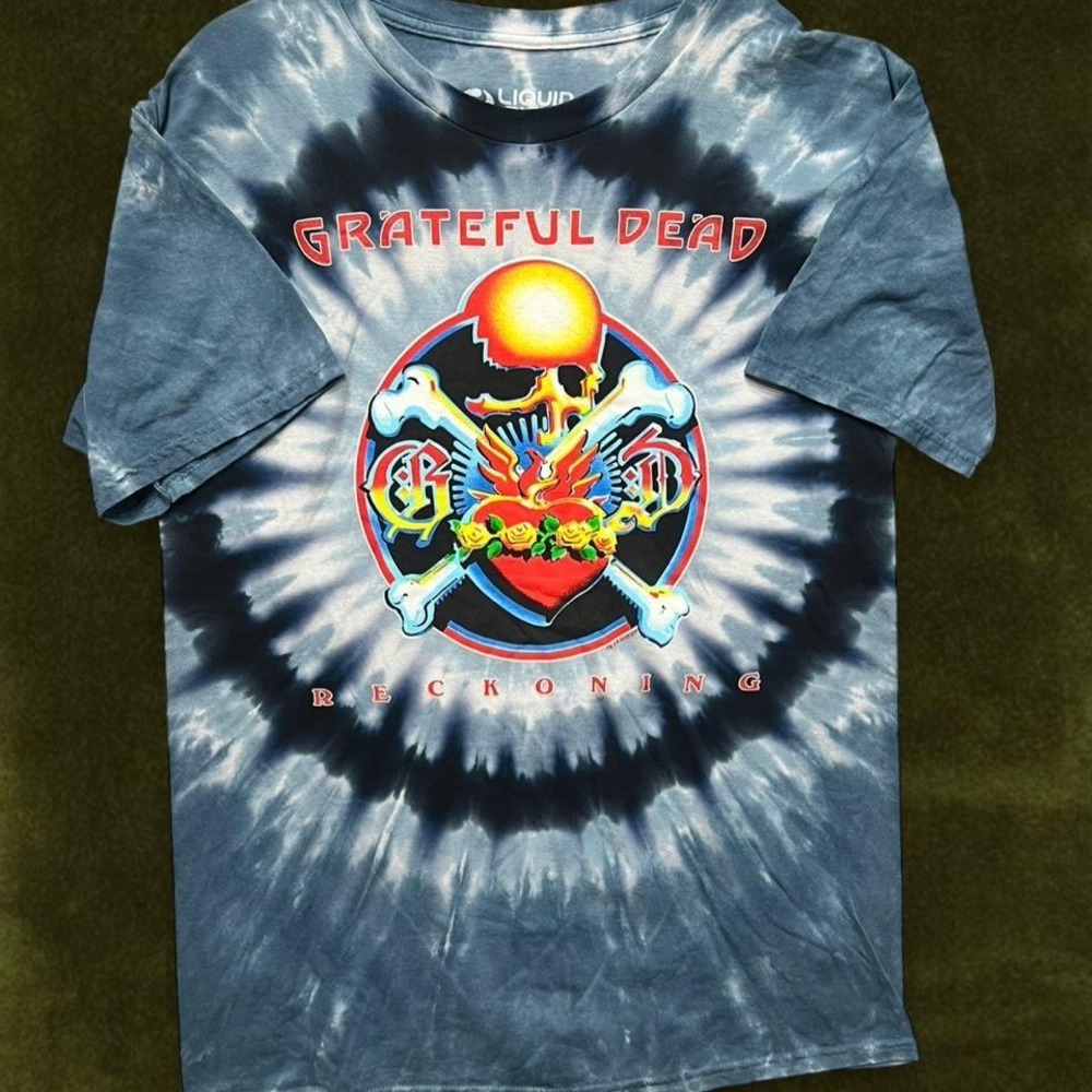 Liquid Blue Grateful Dead‎ Reckoning Tie Dye Shirt Modern Size L UNRELEASED 1/1